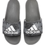 Adidas Mens Grey/White Adilette Comfort Sandals Slides