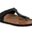 Mens Birkenstock Gizeh Birko-Flor Black Slip On Sandals