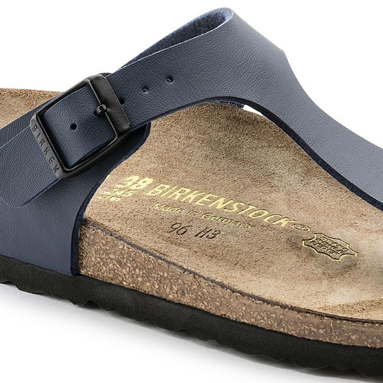 Mens Birkenstock Gizeh Birko-Flor Blue Slip On Sandals