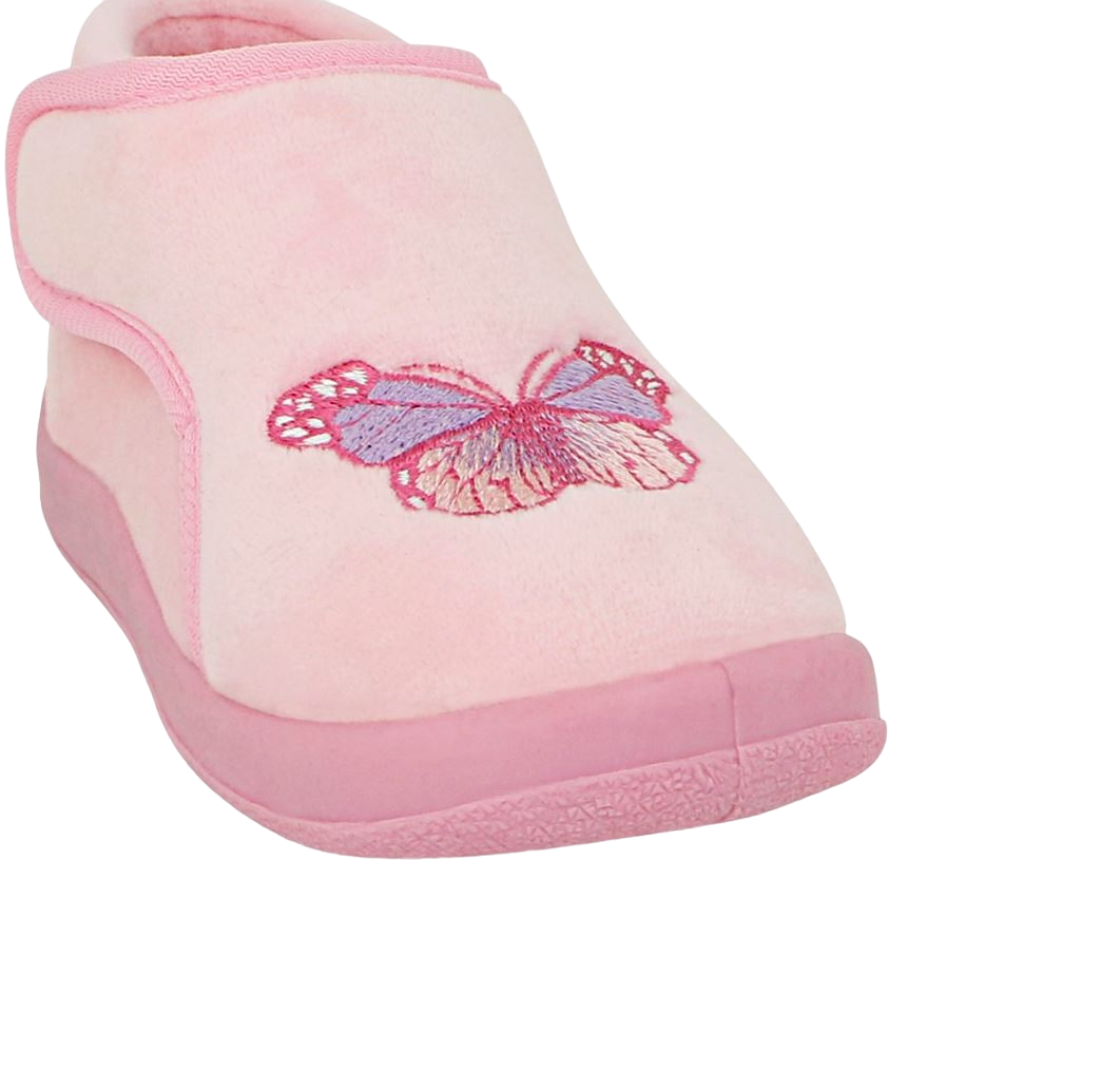 Grosby Flicker Pink Infant Girls Kids Velcro Boot Slip On Baby Shoes