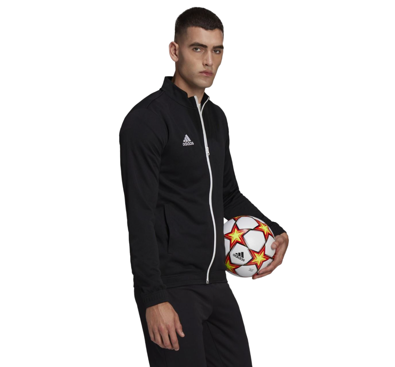 Adidas Mens Entrada 22 Track Top Black/White Football Jacket