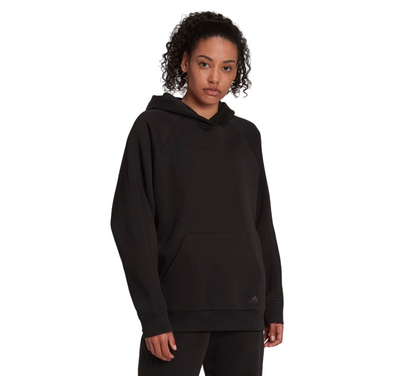 Womens Adidas All Szn Fleece Boyfriend Black Hoodie