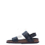 Mens Hush Puppies Cobber Black Sandals Slip On Leather Flip Flop