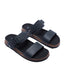 Mens Hush Puppies Cobber Black Sandals Slip On Leather Flip Flop