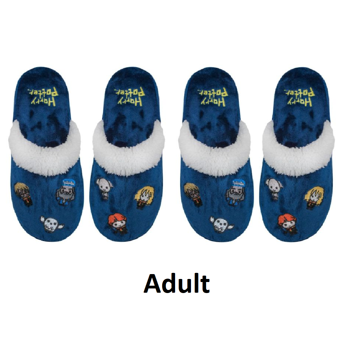 2 Pairs Unisex Adults/Kids Harry Potter Kawaii Slippers