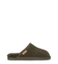 Mens Hush Puppies Loch Slippers Warm Winter Slip On Dark Olive Suede Shoes