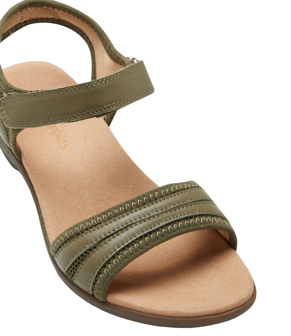 Hush Puppies Womens Amazing Sage Slip On Leather Slides Sandals