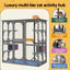 i.Pet Cat House 181cm Outdoor Catio Enclosure Walk-In Large Rabbit Hutch Grey
