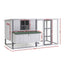 i.Pet Chicken Coop 219cm Rabbit Hutch Poultry Cage Outdoor Enclosure Wood