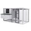 i.Pet Chicken Coop 219cm Rabbit Hutch Poultry Cage Outdoor Enclosure Wood