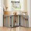 i.Pet Dog Gate Playpen Enclosure 3 Panels Pet Door Fence Wooden Play Pen Stair