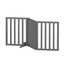 i.Pet Dog Gate Playpen Enclosure 3 Panels Pet Door Fence Wooden Play Pen Stair
