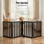 i.Pet Dog Gate Playpen Enclosure 4 Panels Pet Door Fence Wooden Play Pen Stair