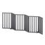 i.Pet Dog Gate Playpen Enclosure 6 Panels Pet Door Fence Wooden Play Pen Stair