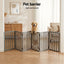 i.Pet Dog Gate Playpen Enclosure 6 Panels Pet Door Fence Wooden Play Pen Stair
