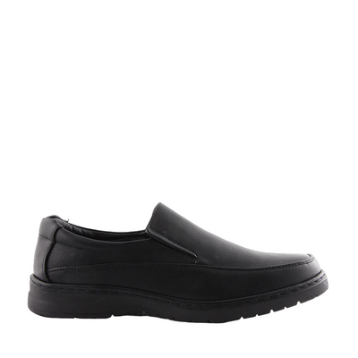 Mens Woodlands Shortall Black Slip On Dress Formal Work Shoes