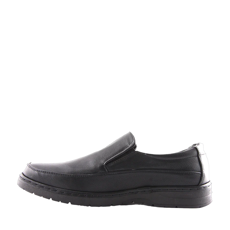 Mens Woodlands Shortall Black Slip On Dress Formal Work Shoes