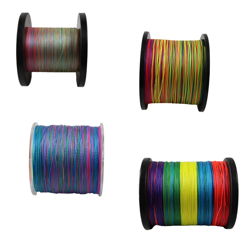 Braid Fishing Line Multicoloured 300M 500M 1000M Breaking Strain 10Lb - 100Lb