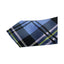 Mens Cornflour Blue With Black & Yellow Plaid Striped 5cm Skinny Neck Tie