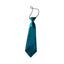 Kids Boys Turquoise Elastic Plain Neck Tie