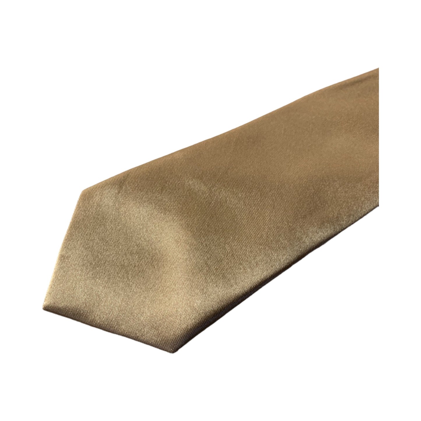 Kids Boys Gold Elastic Plain Neck Tie