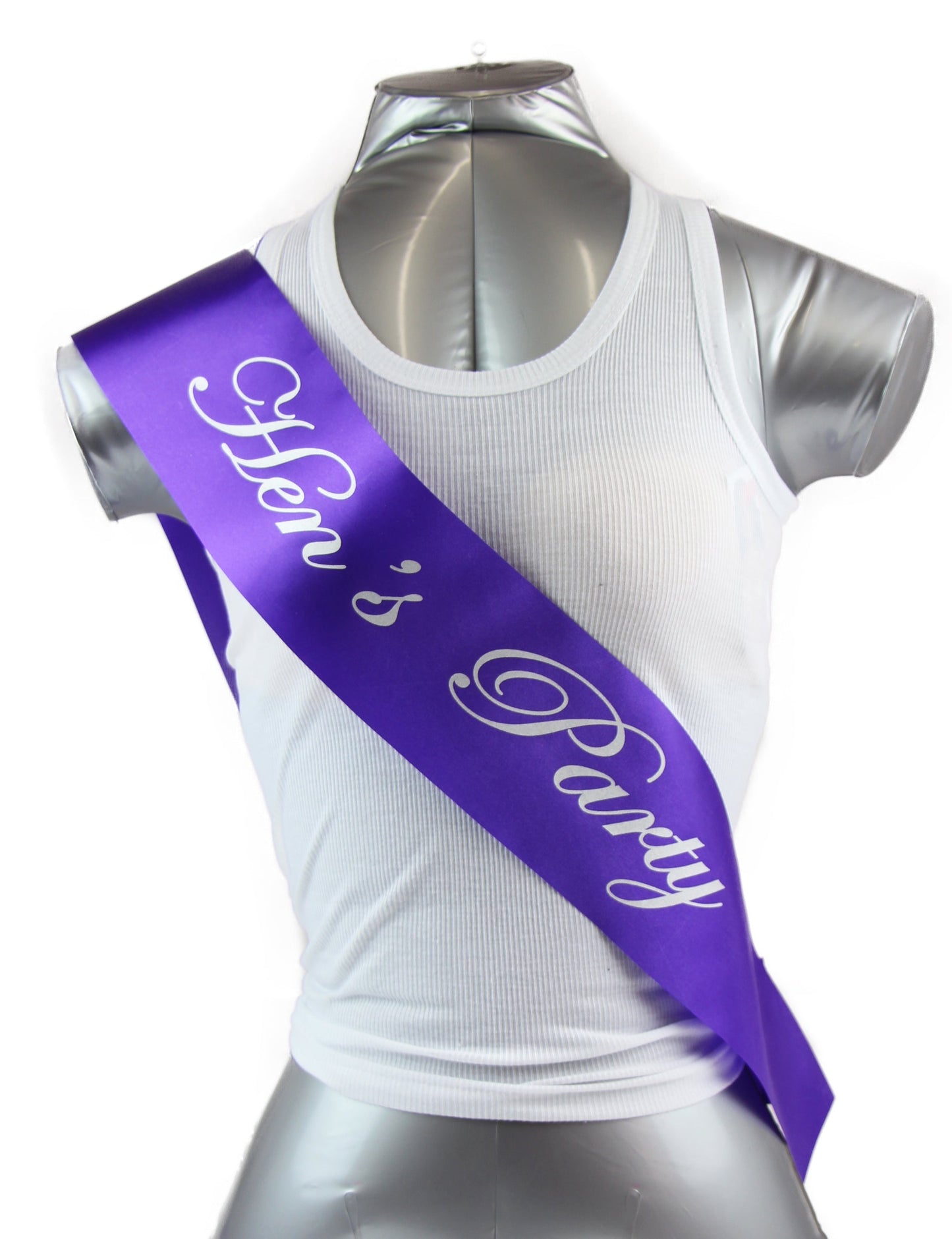 Sashes Hens Sash Party Bridal Purple/Silver - Hen's Party