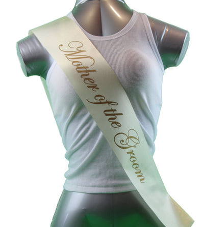 Sashes Hens Sash Party Ivory/Gold - Mother Of The Groom