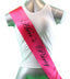 Sashes Hens Sash Party Bridal Hot Pink/Black - Hen's Party