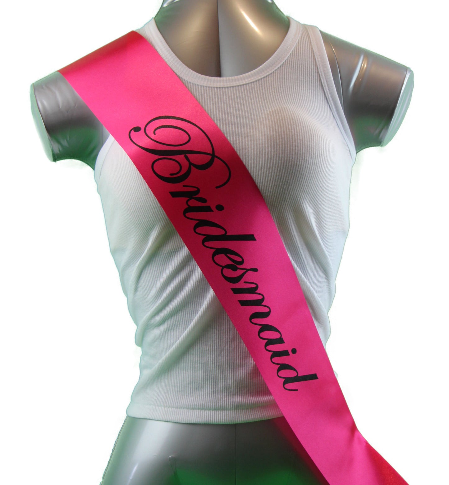 Sashes Hens Night Party Bridal Hot Pink/Black - Bridesmaid