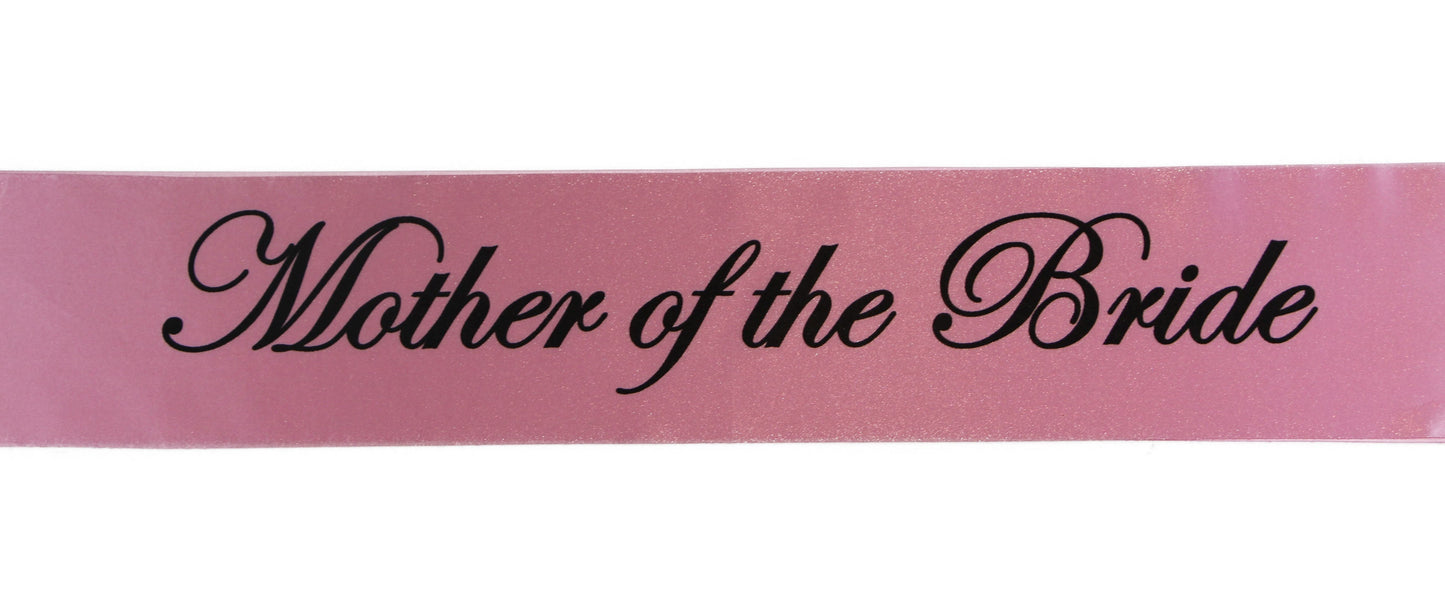 Sashes Hens Sash Party Bridal Light Pink/Black - Mother Of The Bride