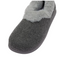 Womens Grosby Invisible Beatrice Grey Fur Slippers Slip On Ladies Shoes