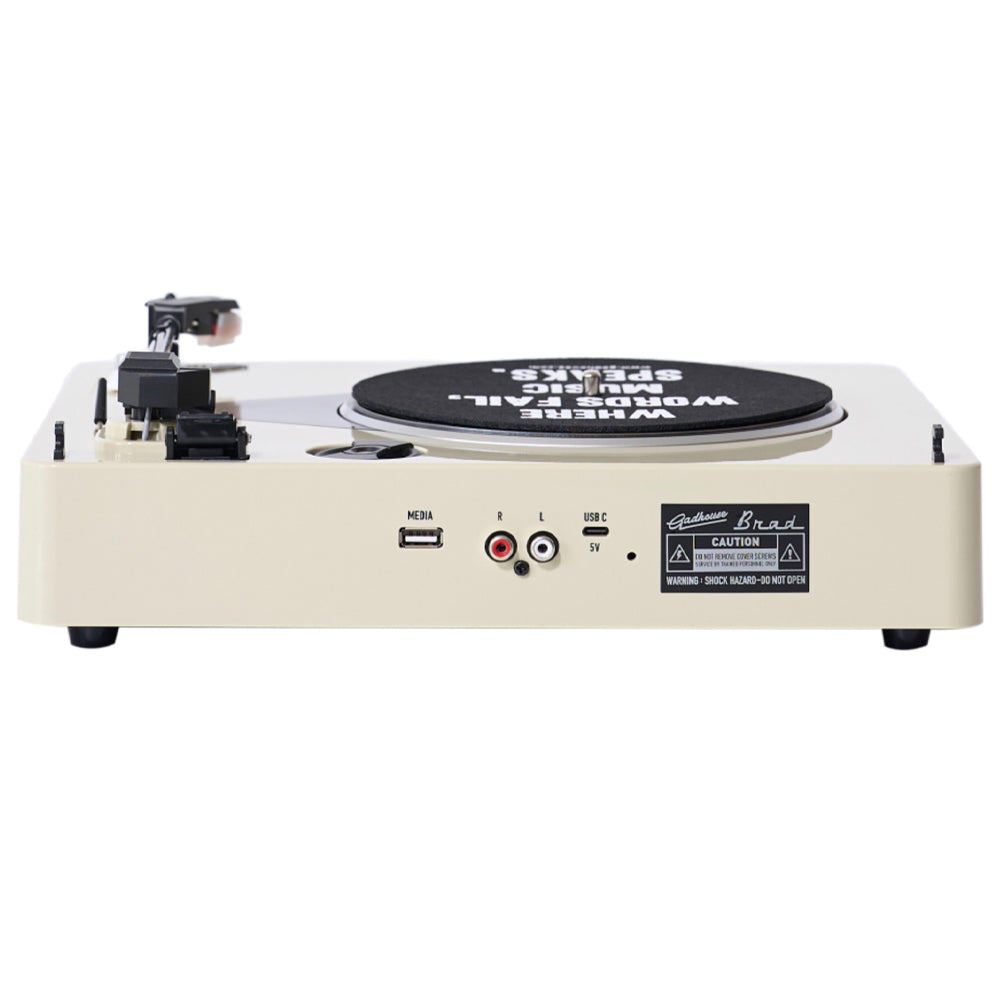 Gadhouse Brad MKII Record Player - Ivory + Bundled Majority D40 Bluetooth Speakers