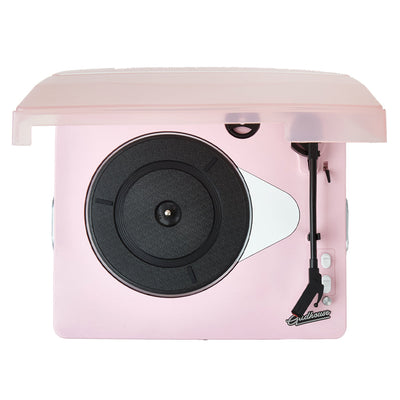 Gadhouse Brad MKII Record Player - Limited Edition Pink Pink + Bundled Majority D40 Bluetooth Speakers