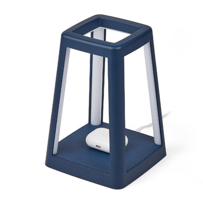 Lexon Lantern Portable Lamp With Built-In Wireless Charger - Blue