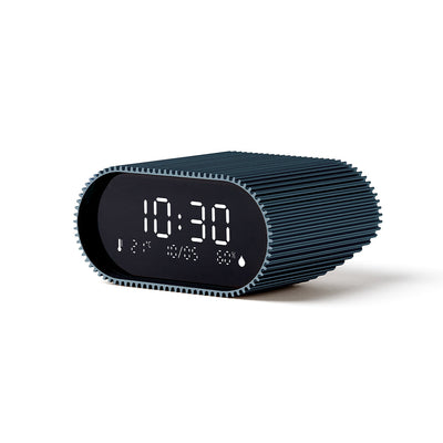 Lexon Ray Clock Lcd Alarm Clock With Temperature / Humidity Display - Blue