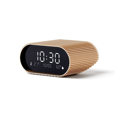 Lexon Ray Clock Lcd Alarm Clock With Temperature / Humidity Display - Gold