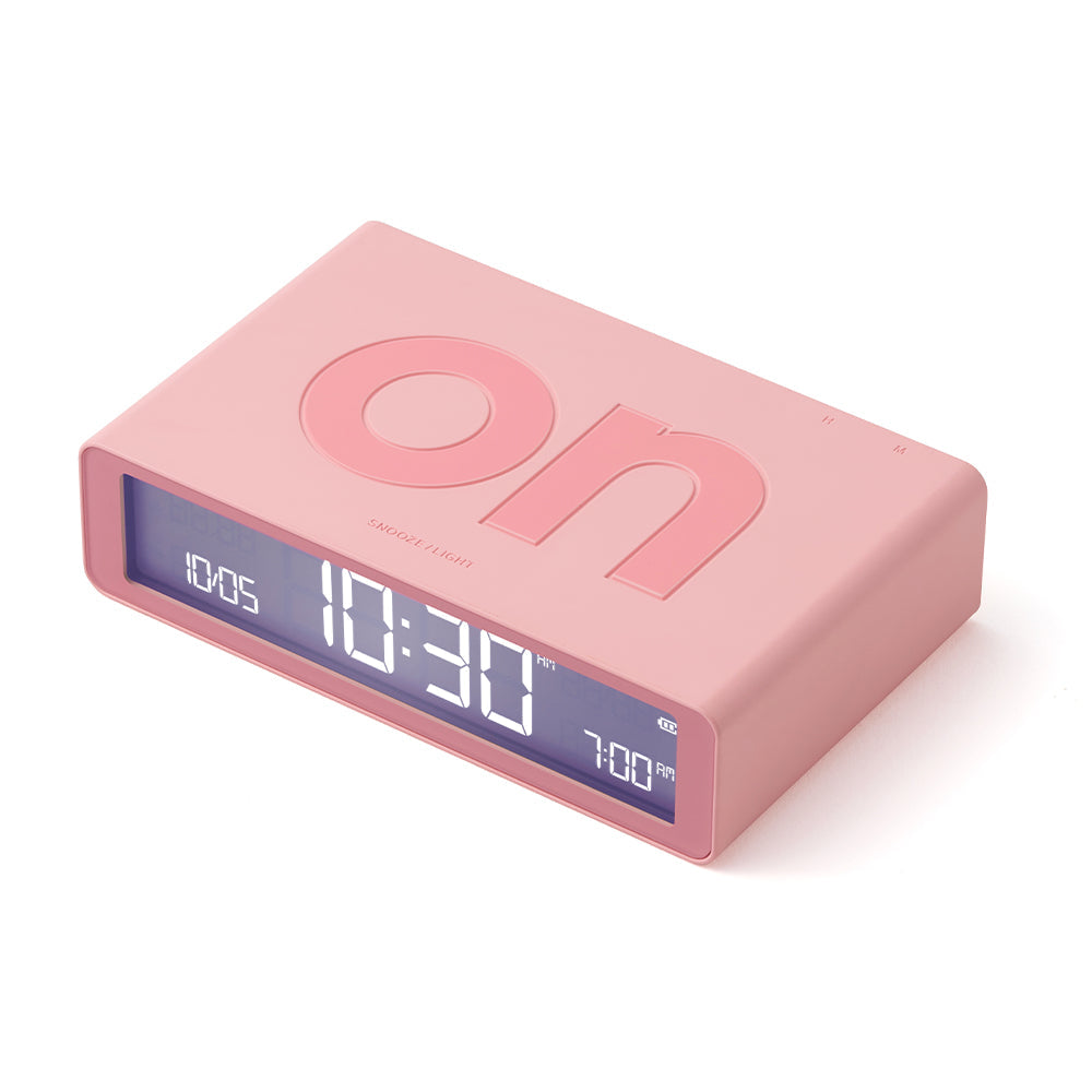 Lexon Flip Classic Reversible Alarm Clock - Pink