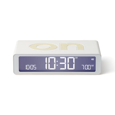 Lexon Flip Classic Reversible Alarm Clock - White