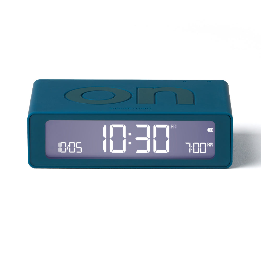 Lexon Flip Mini Reversible Alarm Clock - Blue