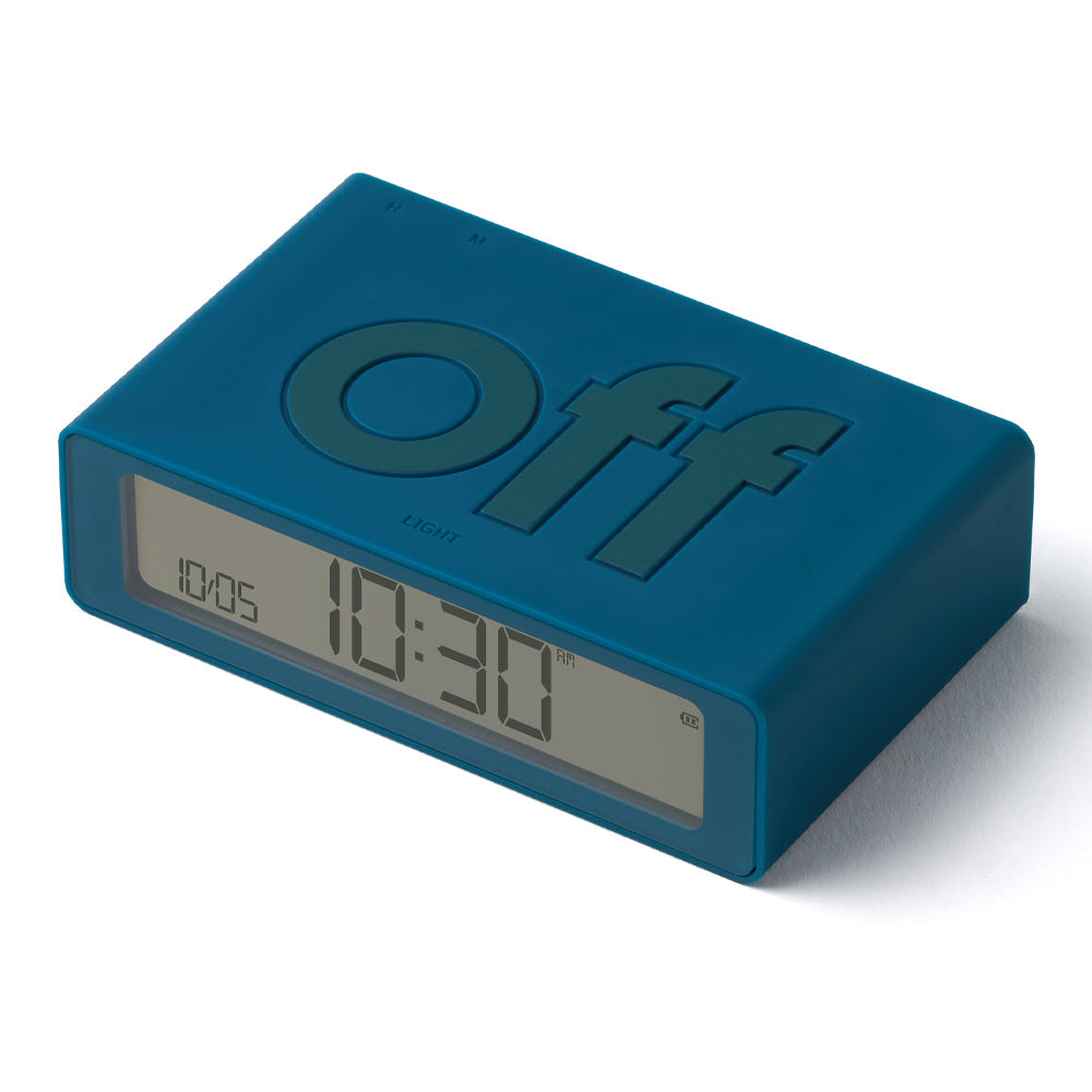 Lexon Flip Mini Reversible Alarm Clock - Blue