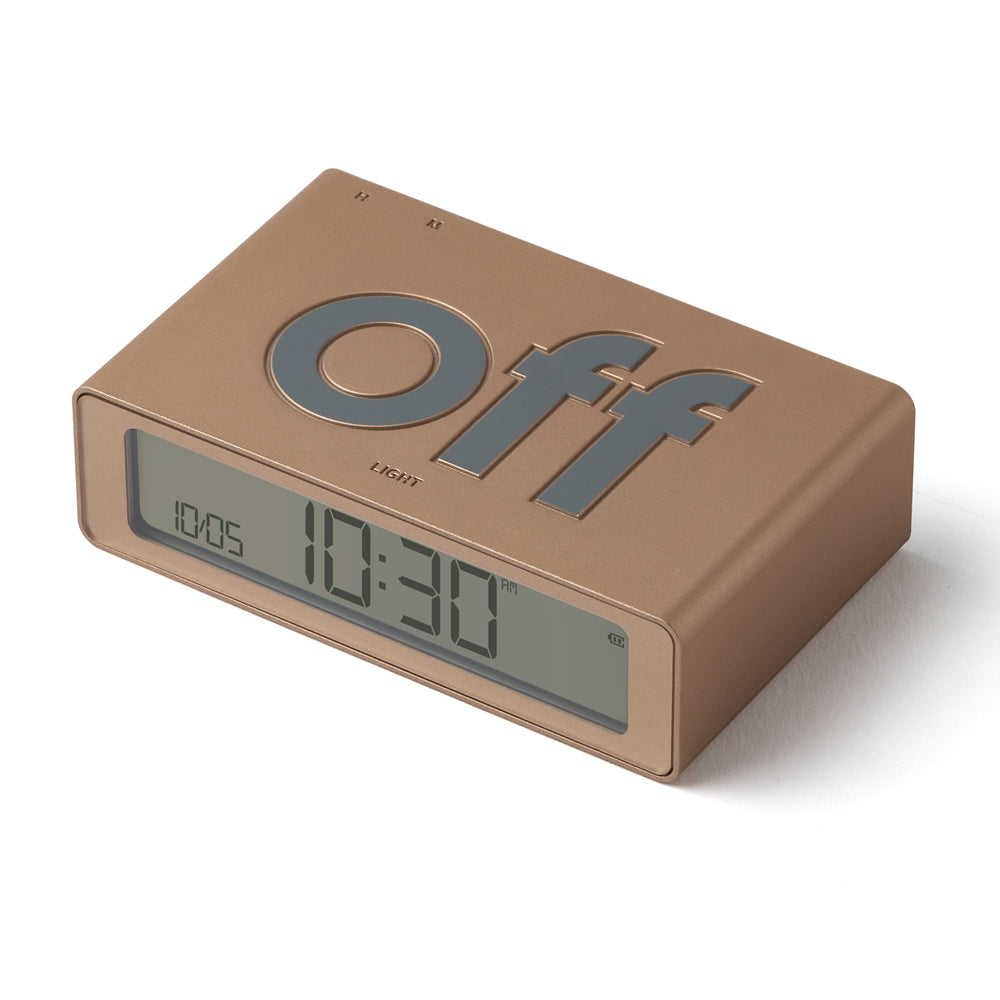 Lexon Flip Mini Reversible Alarm Clock - Gold