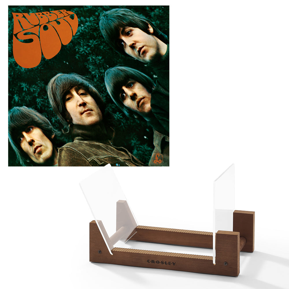 The Beatles Rubber Soul - Vinyl Album & Crosley Record Storage Display Stand