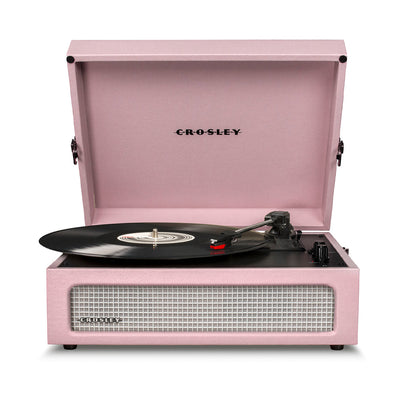 Crosley Voyager Bluetooth Portable Turntable - Amethyst + Bundled Majority D40 Bluetooth Speakers - Black