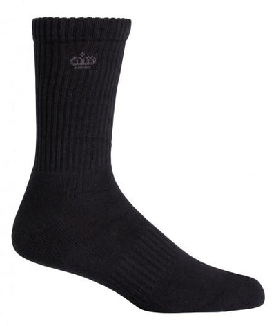 10 x Kinggee Work Socks Black Crew