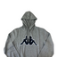 Mens Kappa Logo Tairiti Hooded Sweater 902 Pullover Hoodie Grey/Black