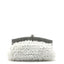 Womens Soft Light Ruffled Clutch Bag With Ruffles White Wedding