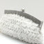 Womens Soft Light Ruffled Clutch Bag With Ruffles White Wedding