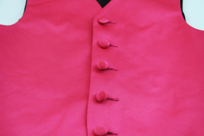 Hot Pink Boys Junior Vest Adjustable Waistcoat