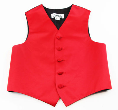 Red Boys Junior Vest Adjustable Waistcoat