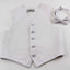 White Boys Junior Cotton Vest Adjustable Waistcoast & Matching Bow Tie Set